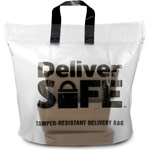 Deliver Safe Tamper Resistant Delivery Bags - Clear 1.75 mil - 21 x 15 +10 in.