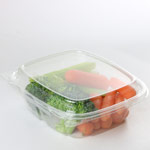 Clear Tamper-Resistant, Tamper-Evident Clamshell Container with Hinged Dome Lid - 8 oz.