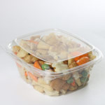 Clear Tamper-Resistant, Tamper-Evident Clamshell Container with Hinged Dome Lid 12 oz.