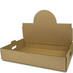 Full Pan Catering Tray Pop Up Display - Natural Brown Kraft