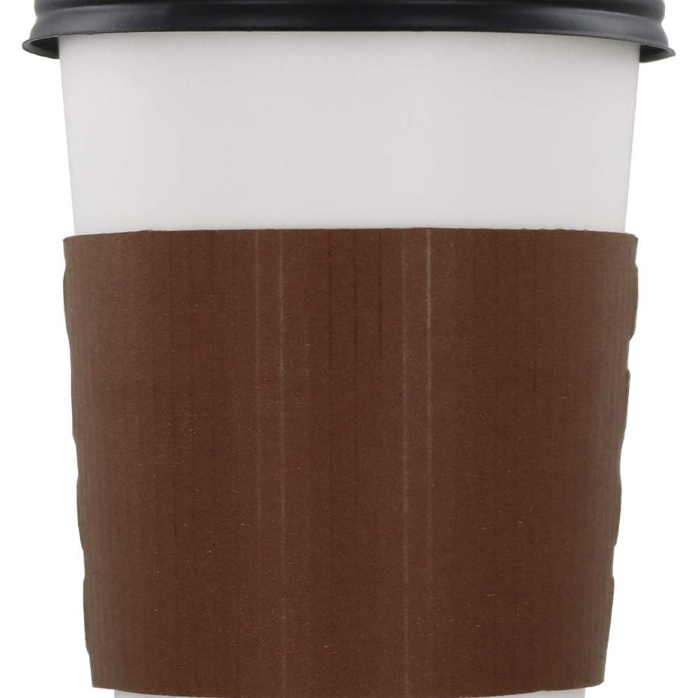 Chocolate Brown Paper Coffee Cup Sleeves EcoSleeve (12, 16, 20 oz