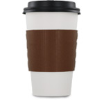 Chocolate Brown Paper Coffee Cup Sleeves - EcoSleeve (12, 16, 20 oz.)