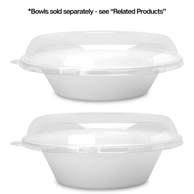 Clear Plastic Lid for Pho Style Compostable Bowl