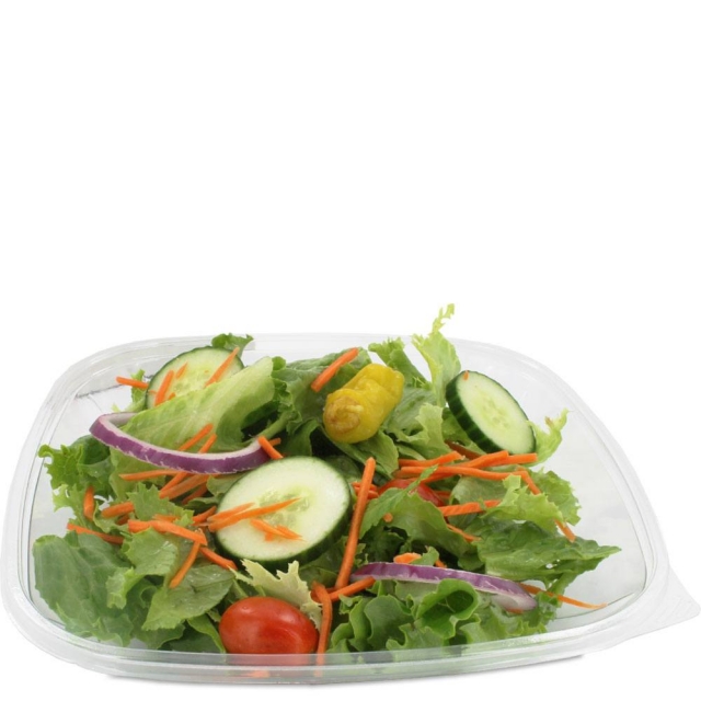 Clear Square PET Plastic Bowl Wide  - 32 oz.
