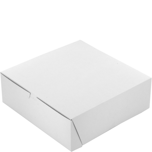 9 x 9 x 3 in. Matte White Pie / Bakery Boxes