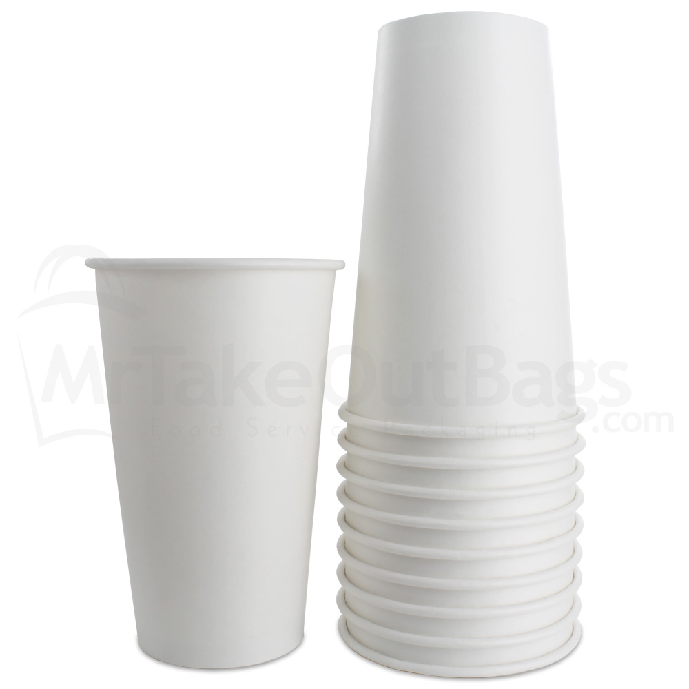 16 oz. White Paper Coffee Cups by Dart / Solo Bulk Coffee Cups & Lids