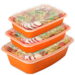 Orange Meal Prep Containers / Plastic Takeout Containers