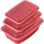 Red Meal Prep / Takeout Containers