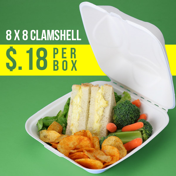 sale compostable clamshells