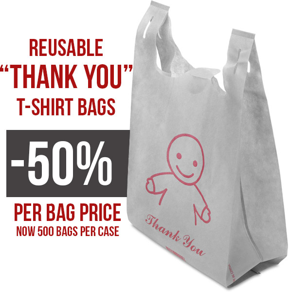 sale reusable thank you bags t-shirt