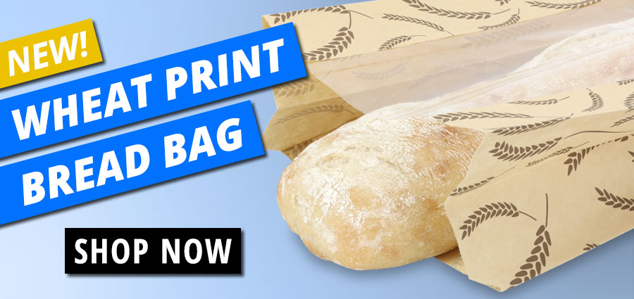 Wheat Print Window Bread Bags